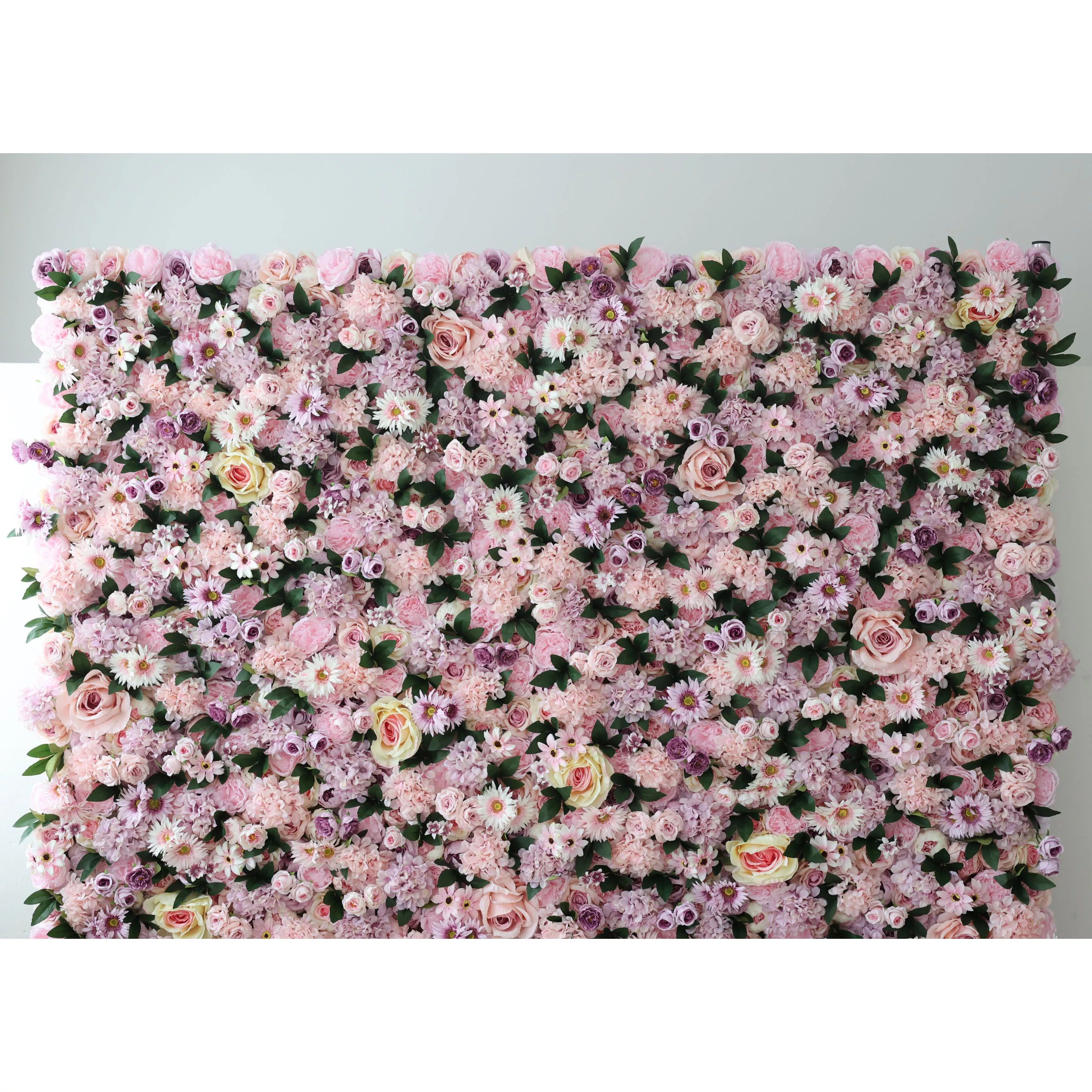 Valar Flowers Roll Up Fabric Artificial Flower Wall Wedding Backdrop, Floral Party Decor, Event Photography-VF-028