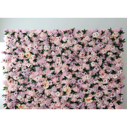 Valar Flowers Roll Up Fabric Artificial Flower Wall Wedding Backdrop, Floral Party Decor, Event Photography-VF-028