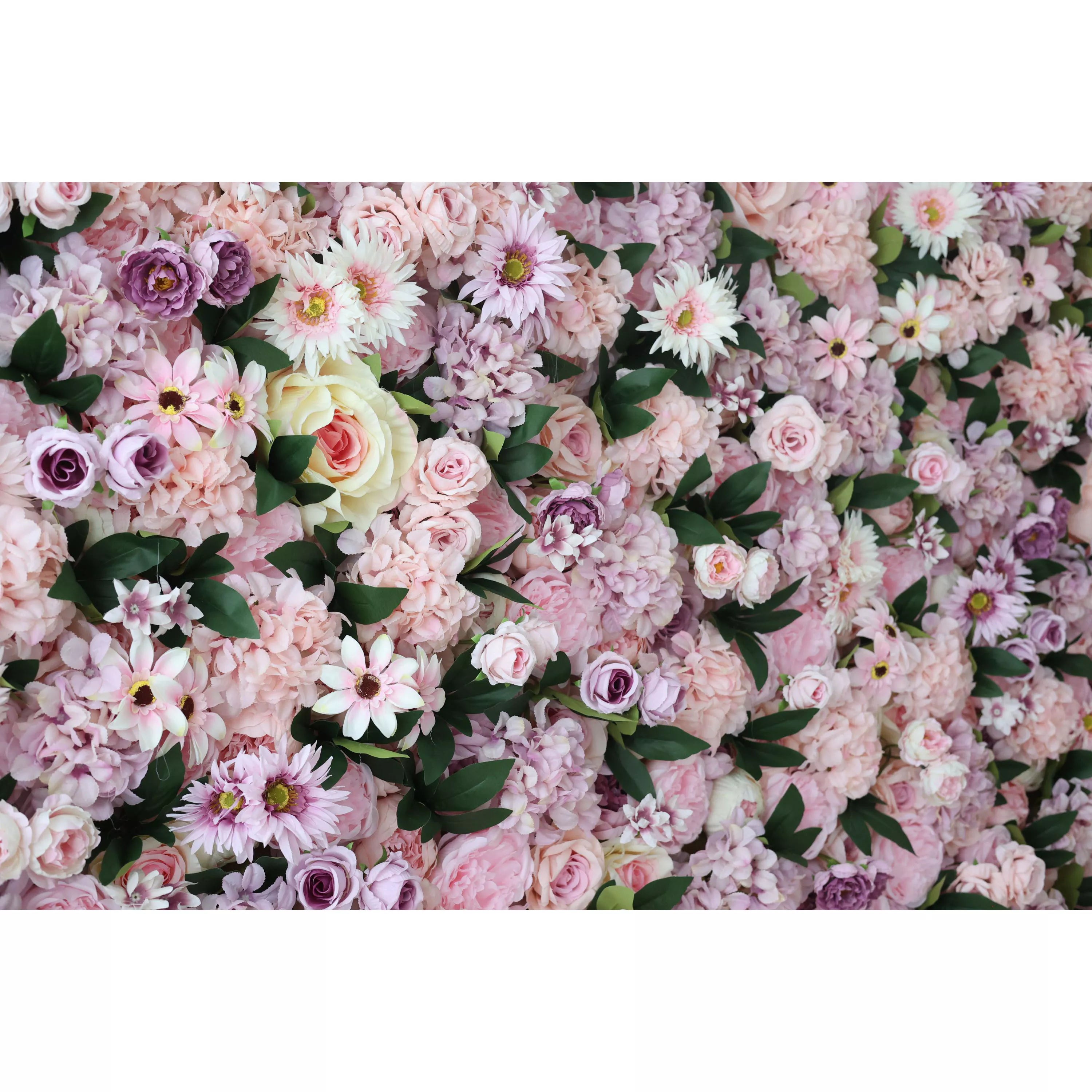 Valar Flowers Roll Up Fabric Artificial Flower Wall Wedding Backdrop, Floral Party Decor, Event Photography-VF-028