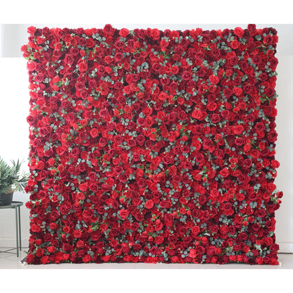 ValarFlowers Artificial Rose Wall Backdrop: Scarlet Symphony - The Romantic Resurgence-VF-257-2