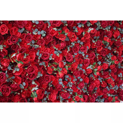 ValarFlowers Artificial Rose Wall Backdrop: Scarlet Symphony - The Romantic Resurgence-VF-257-2