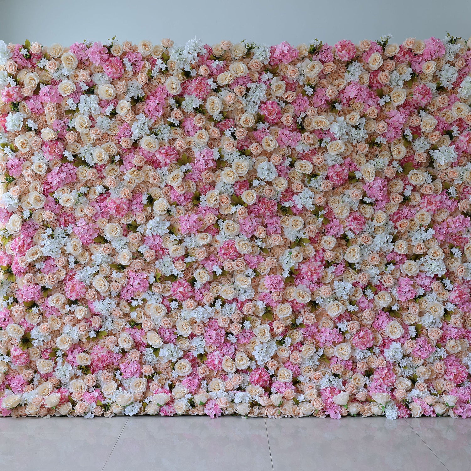 Valar Flowers Roll Up Fabric Artificial Flower Wall Wedding Backdrop, Floral Party Decor, Event Photography-VF-371