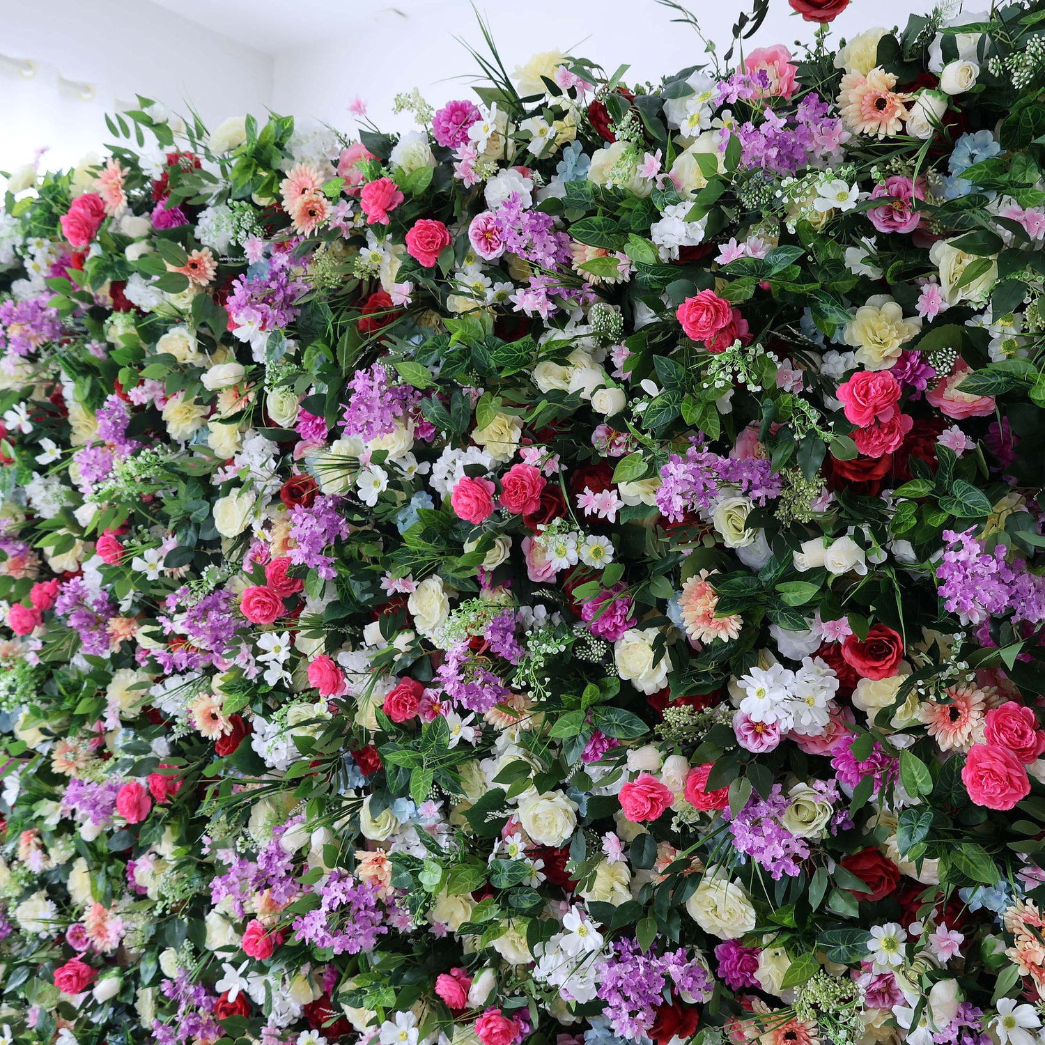 Valar Flowers Roll Up Fabric Artificial Flower Wall Wedding Backdrop, Floral Party Decor, Event Photography-VF-370