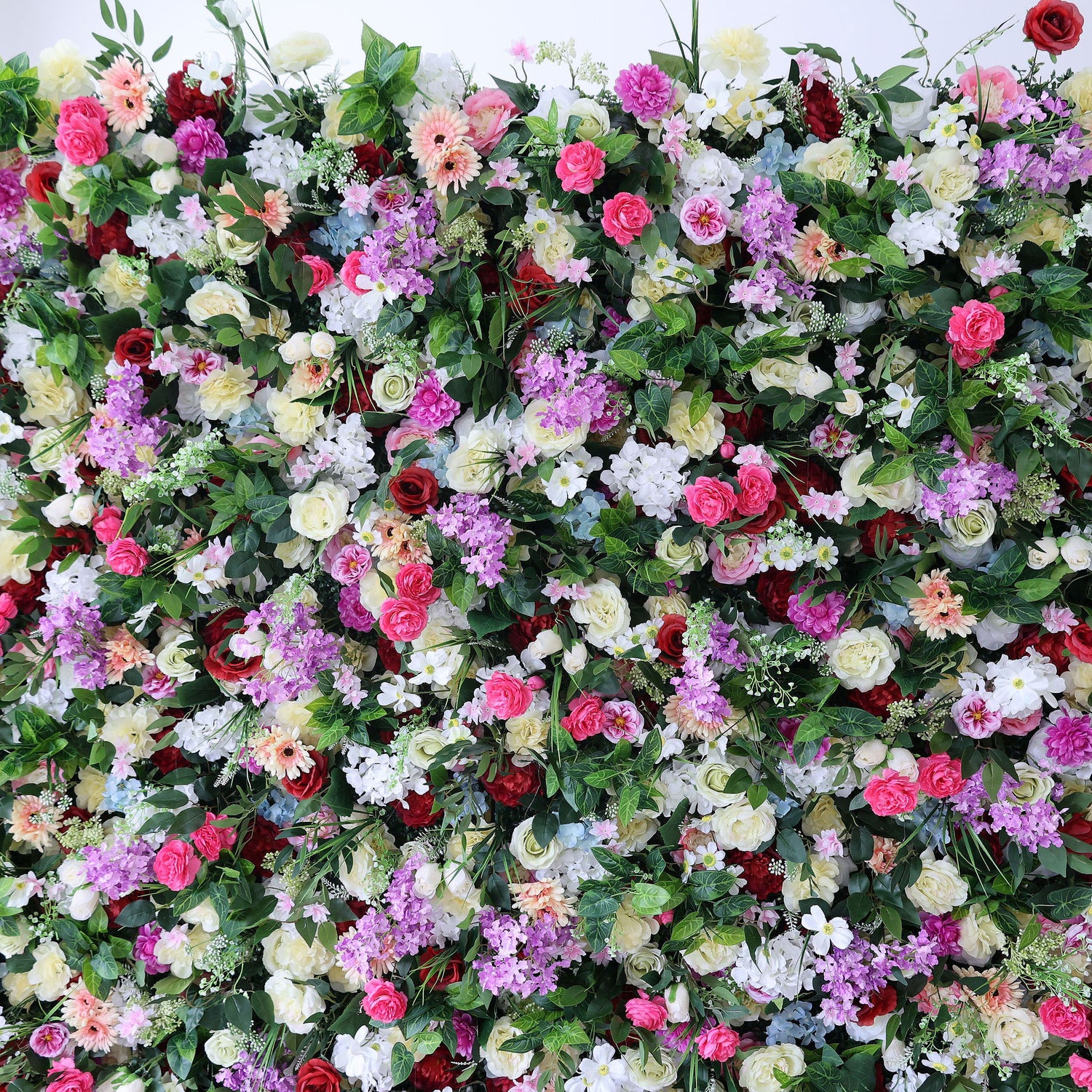 Valar Flowers Roll Up Fabric Artificial Flower Wall Wedding Backdrop, Floral Party Decor, Event Photography-VF-370