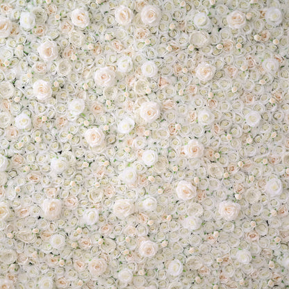 Valar Flowers Roll Up Fabric Artificial Lemon White Rose Pink Core Flower Wall Wedding Backdrop, Floral Party Decor, Event Photography-VF-085-2