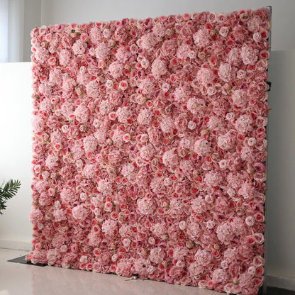 Valar fleurs retrousser tissu artificiel Brandy rose Rose fleur mur mariage toile de fond, Floral fête décor, Photography-VF-053 de l&