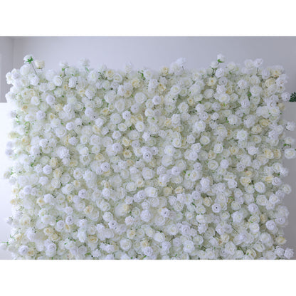 Valar Flowers Roll Up Fabric Artificial Flower Wall Wedding Backdrop, Floral Party Decor, Event Photography-VF-369