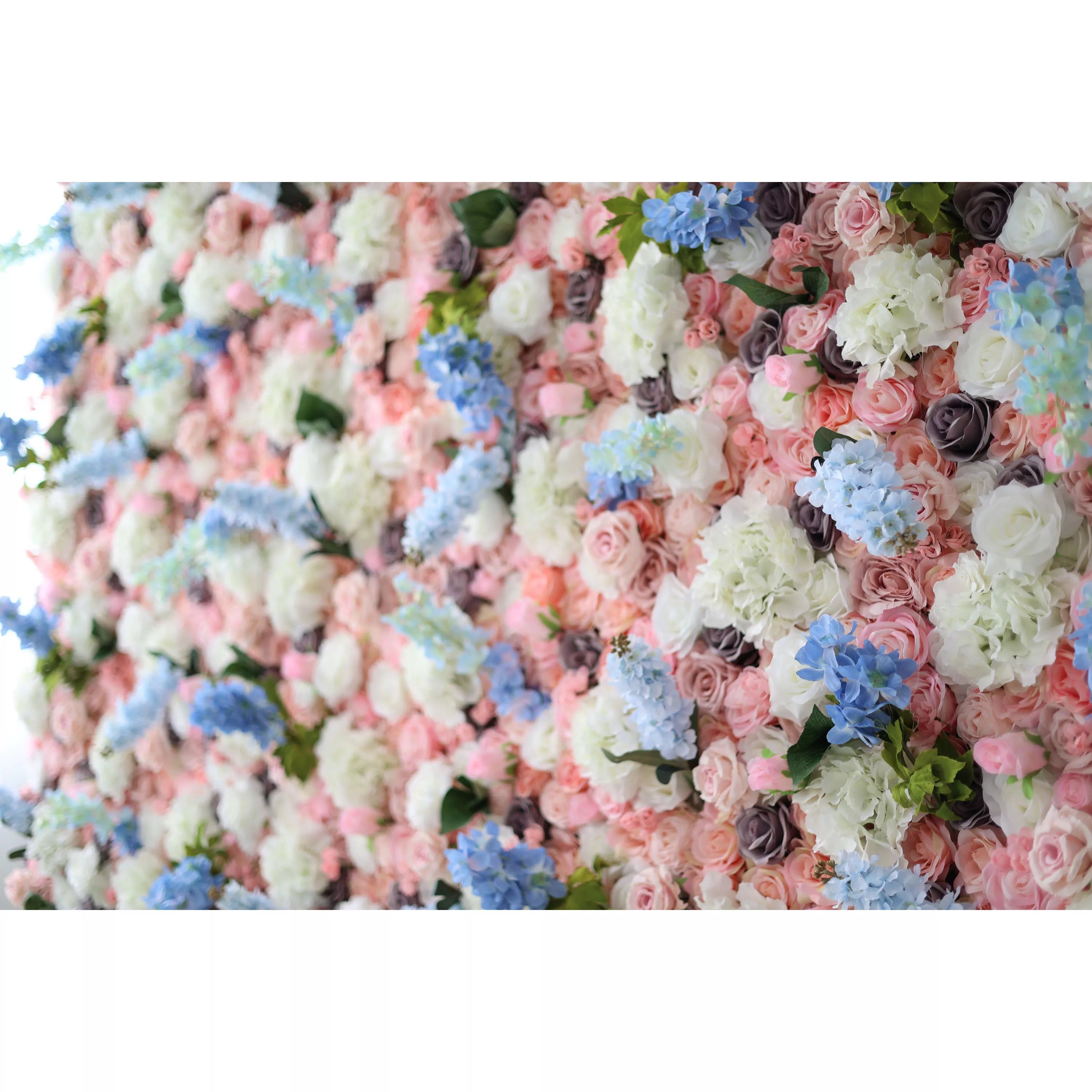 Valar Flowers Roll Up Fabric Artificial Flower Wall Wedding Backdrop, Floral Party Decor, Event Photography-VF-128