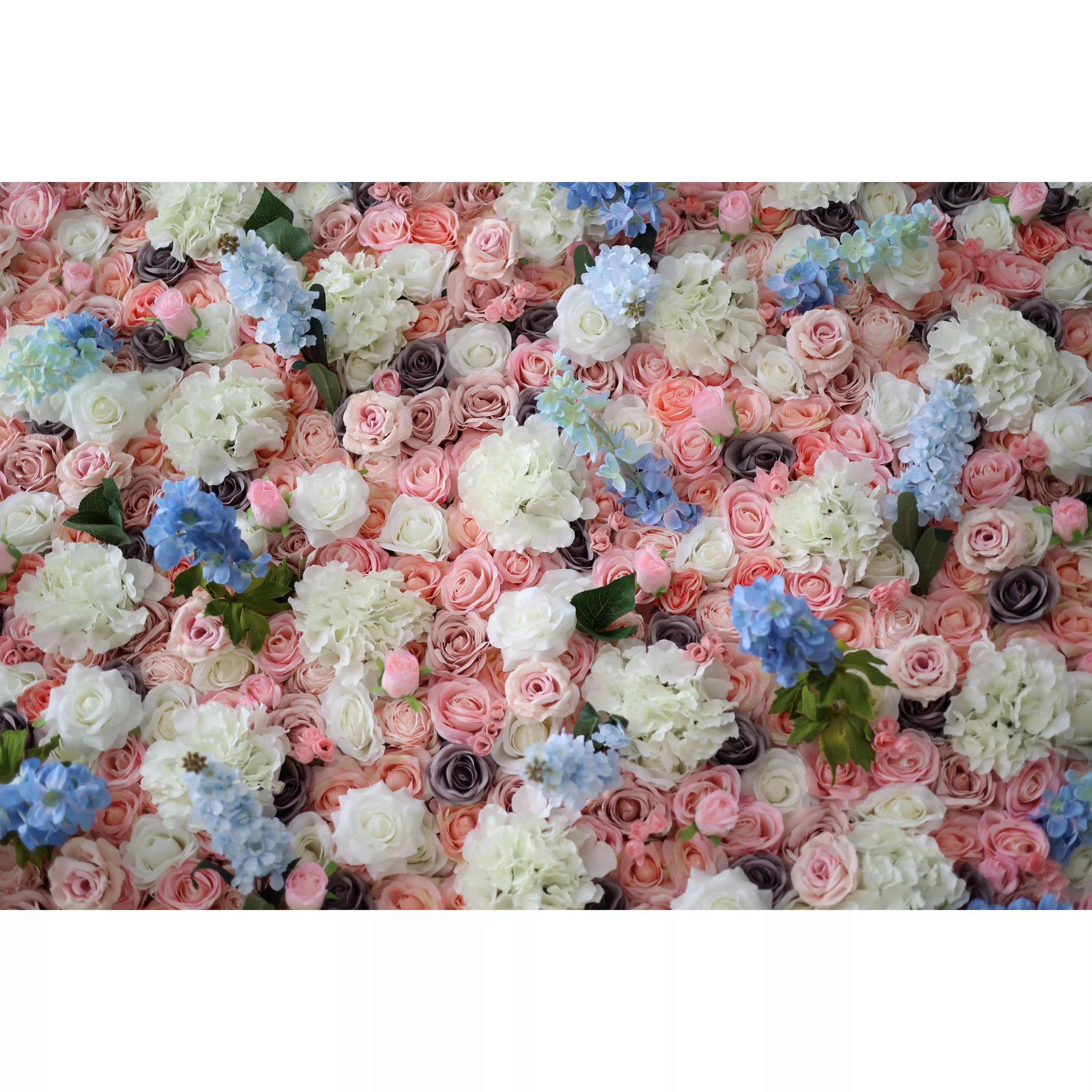 Valar Flowers Roll Up Fabric Artificial Flower Wall Wedding Backdrop, Floral Party Decor, Event Photography-VF-128