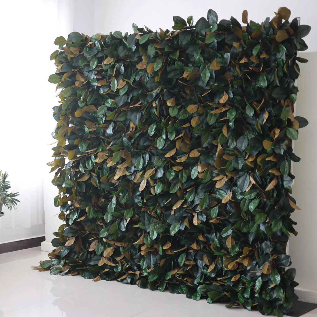 ValarFlowers Backdrop: An intricate play of green and gold leaves, capturing nature&