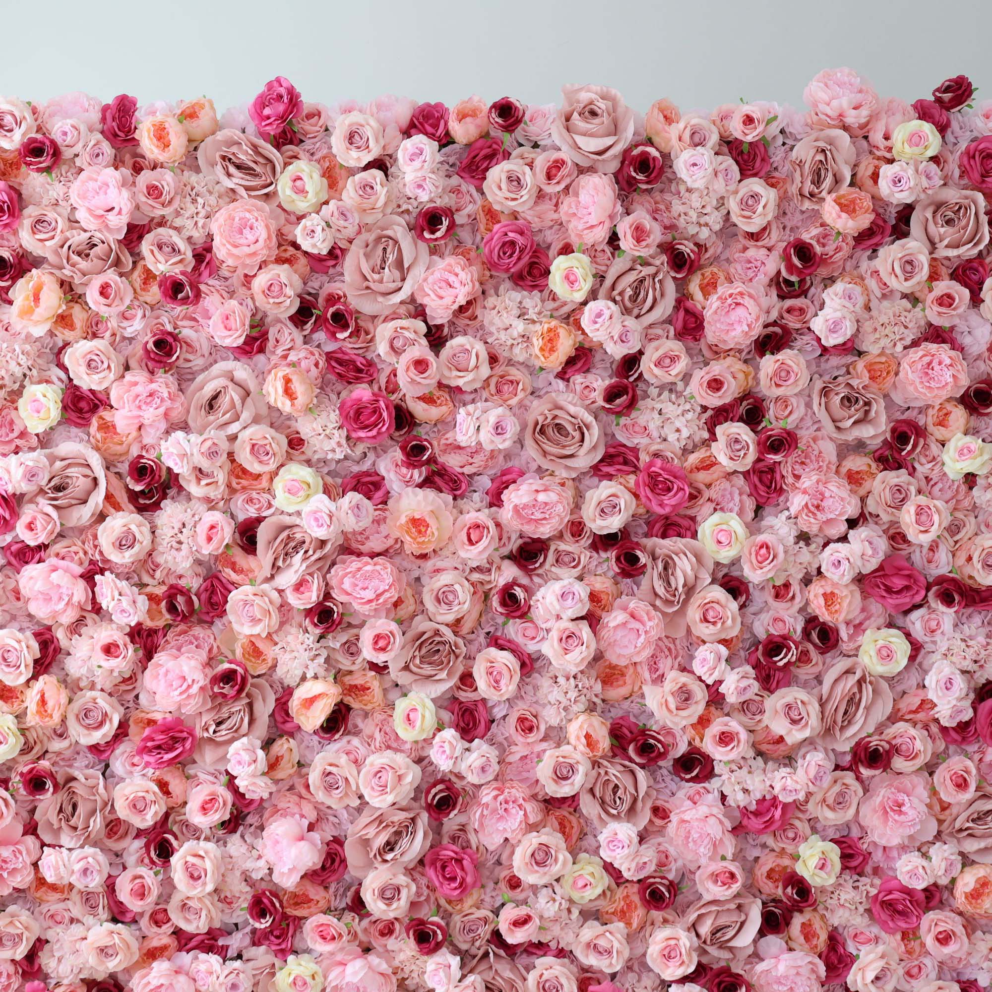 Valar Flowers Roll Up Fabric Artificial Flower Wall Wedding Backdrop, Floral Party Decor, Event Photography-VF-296