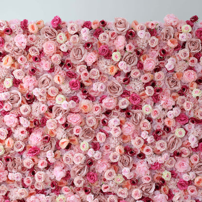 Valar Flowers Roll Up Fabric Artificial Flower Wall Wedding Backdrop, Floral Party Decor, Event Photography-VF-296