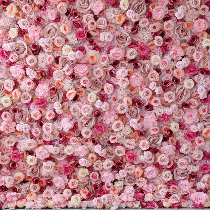 Valar Flowers Roll Up Fabric Artificial Flower Wall Wedding Backdrop, Floral Party Decor, Event Photography-VF-296