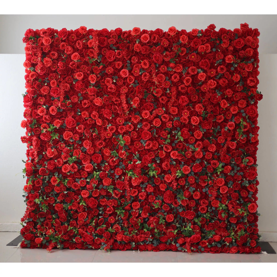 ValarFlowers Artificial Floral Wall Backdrop: The Red Rose Rapture - Passion Personified-VF-279