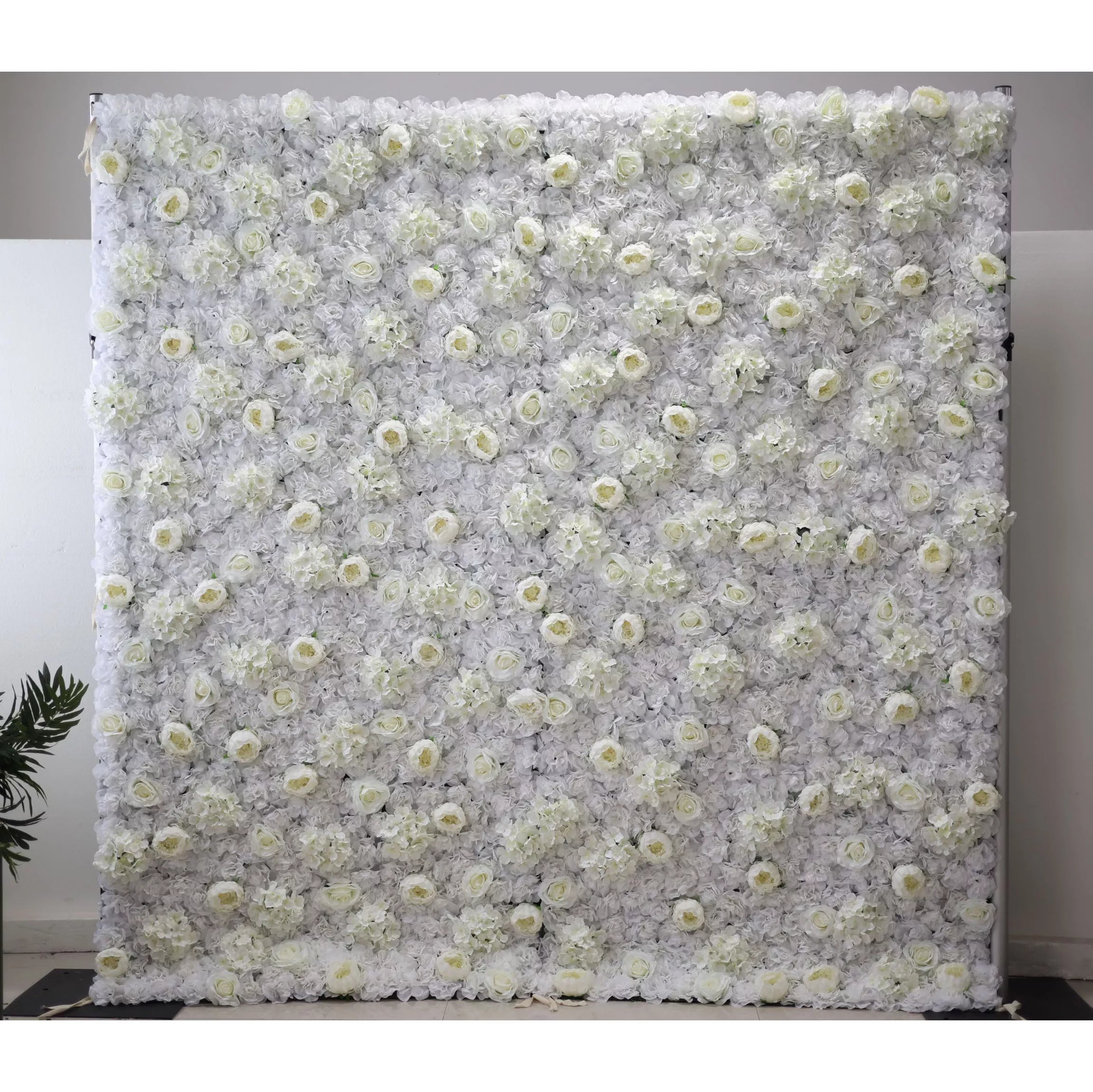 Valar fleurs Roll Up tissu artificiel fleur blanche mur mariage toile de fond, décor de fête Floral, événement photographie-VF-006