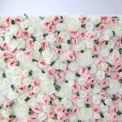 Valar fleurs Roll Up tissu fleur artificielle mur mariage toile de fond, décor de fête Floral, événement photographie-VF-319