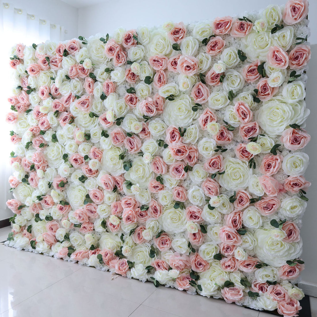 Valar Blumen Roll-Up-Stoff künstliche Blume Wand Hochzeit Hintergrund, Blumen Party Dekor, Event Fotografie-VF-319