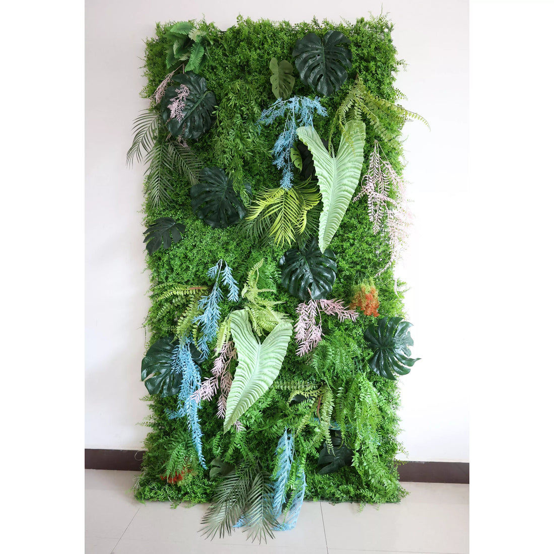 ValarFlowers Artificial Floral Wall Backdrop: Enchanted Jungle Wall: A Whimsical Wilderness within Your Reach-VF-281