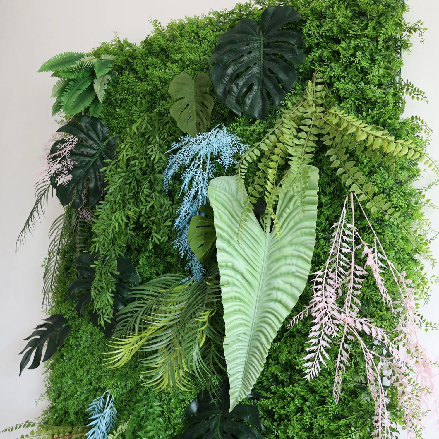 ValarFlowers Artificial Floral Wall Backdrop: Enchanted Jungle Wall: A Whimsical Wilderness within Your Reach-VF-281