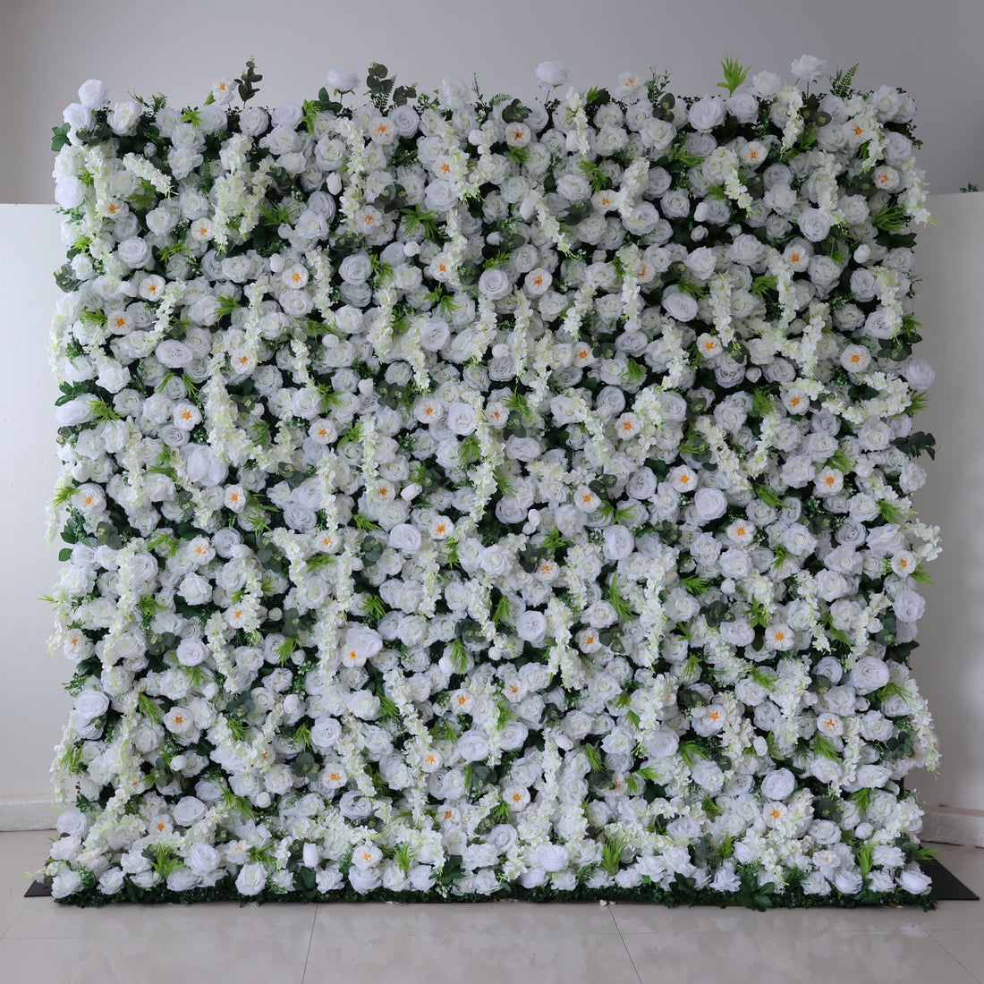 Valar Flowers Roll Up Fabric Artificial Flower Wall Wedding Backdrop, Floral Party Decor, Event Photography-VF-391