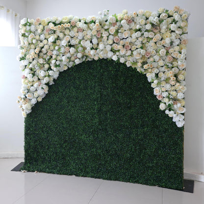 Valar Flores Enrolla Tela Artificial Pared De Flores Fondo De Boda, Decoración Floral De Fiesta, Fotografía De Eventos-VF-388