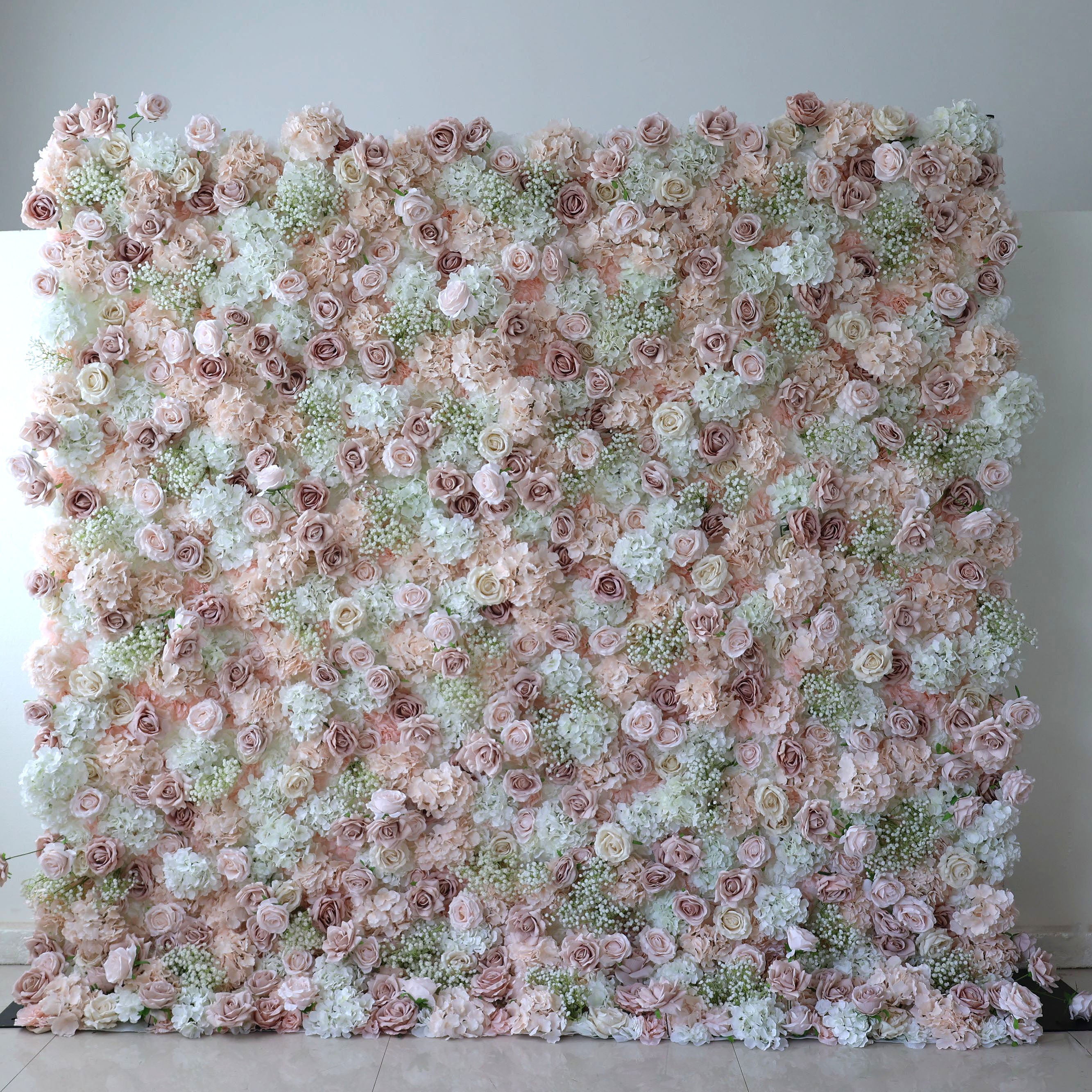 Valar fleurs Roll Up tissu fleur artificielle mur mariage toile de fond, décor de fête Floral, événement photographie-VF-374