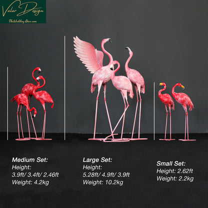 Custom 5.28ft Tall Standing Pinky/Red Metal Yard Flamingo Outdoor Garden Decor for Wedding Party Ornament/ Garden Stakes/ Mon&