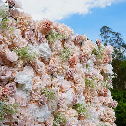 Valar Flores Roll Up Tecido Flor Artificial Parede Wedding Backdrop, Decoração Floral Festa, Evento Fotografia-VF-374