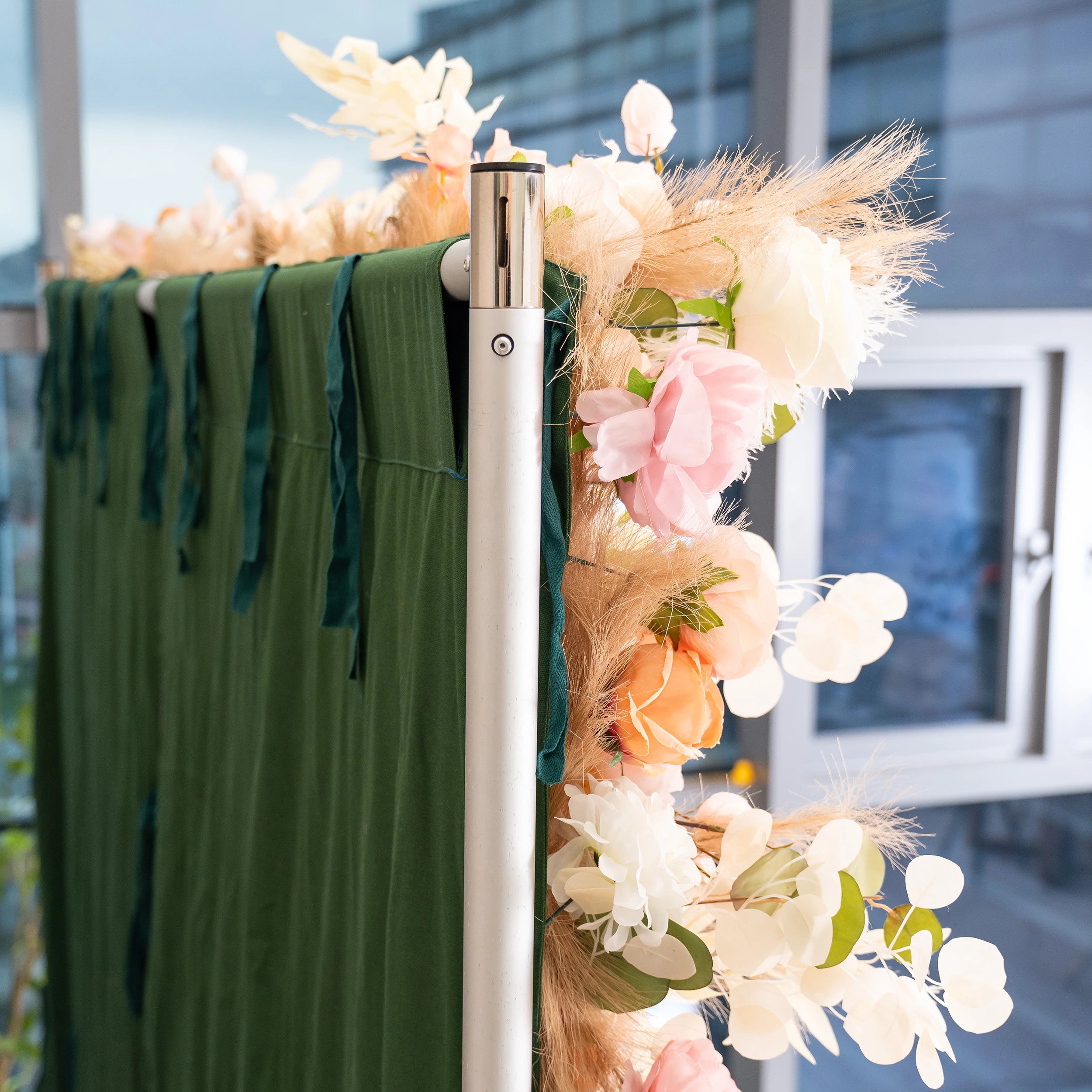 Valar Flowers Roll Up Fabric Artificial Flower Wall Wedding Backdrop, Floral Party Decor, Event Photography-VF-327