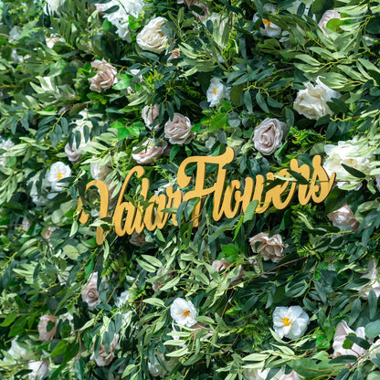 ValarFlowers 3D Flowers Green Lush and Deluxe Floral Wall | Premium Artificial Roses Display for Events &amp; Weddings Backdrop and Photography-VF-373