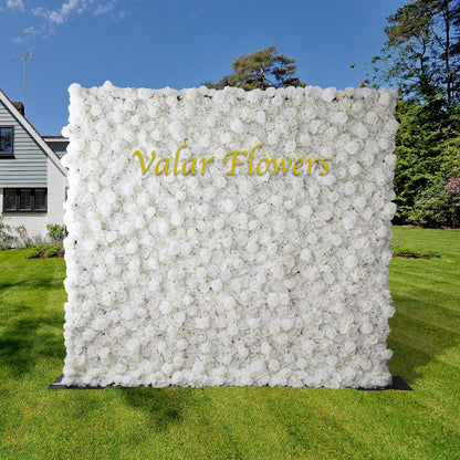 Valar Flowers Roll Up Fabric Artificial Flower Wall Wedding Backdrop, Floral Party Decor, Event Photography-VF-100