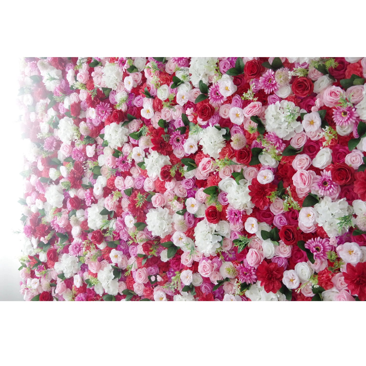 Valar fleurs retrousser tissu artificiel mélange Rose rouge blanc et rose fleur mur mariage toile de fond, décor de fête Floral, Photography-VF-042 de l&