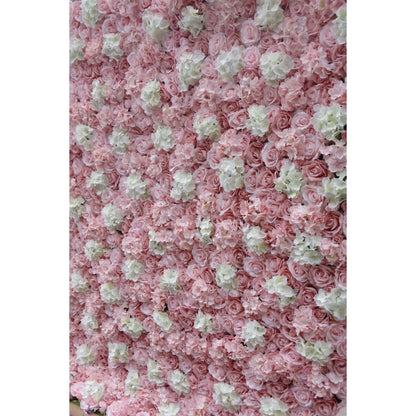 Valar fleurs Roll Up tissu artificiel rose Rose fleur blanche mur mariage toile de fond, décor de fête Floral, événement photographie-VF-047-2