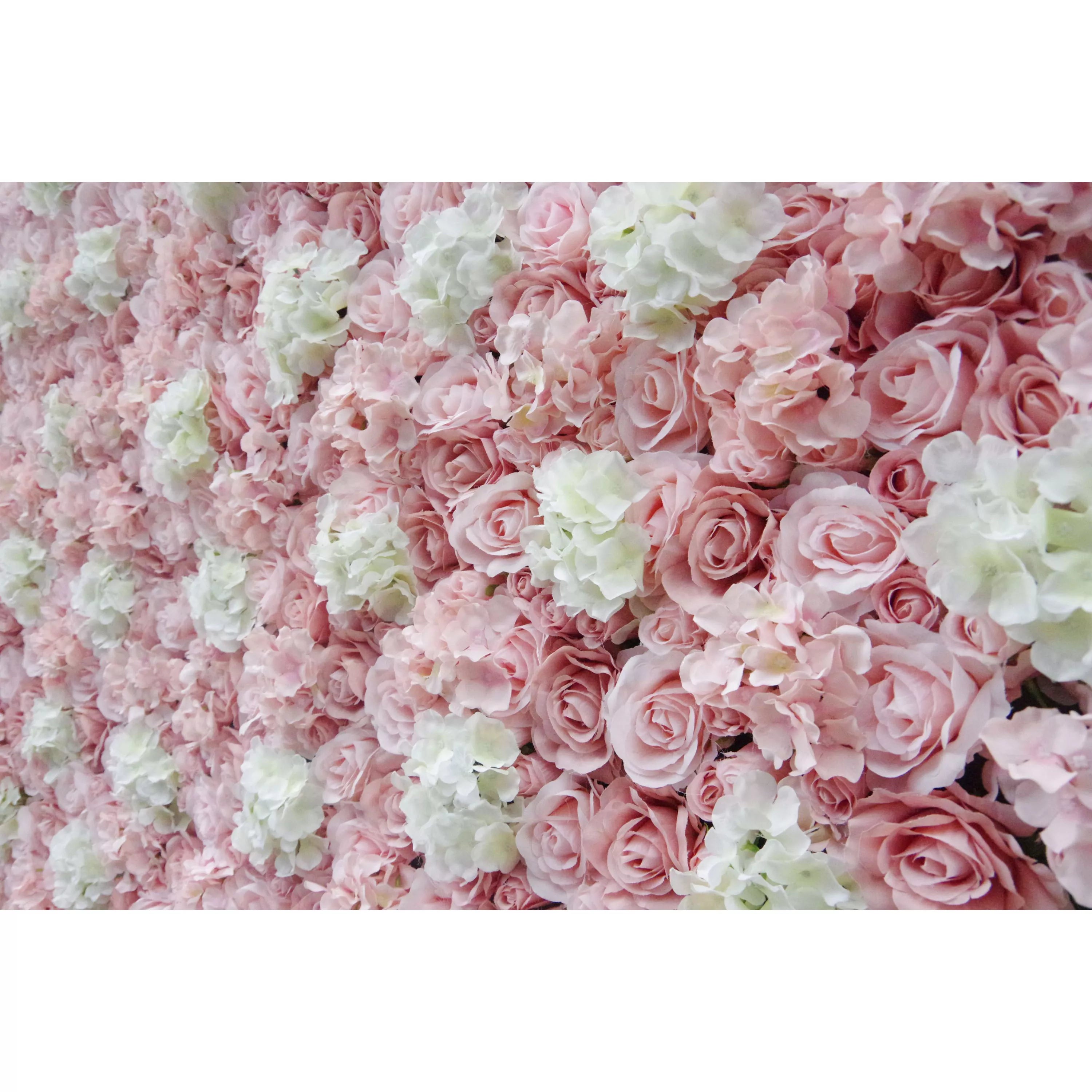 Valar fleurs Roll Up tissu artificiel rose Rose fleur blanche mur mariage toile de fond, décor de fête Floral, événement photographie-VF-047-2