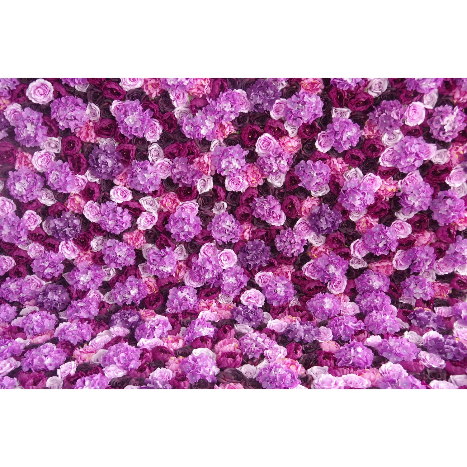 Valar Flores Roll Up Tecido Artificial Misto Lavanda Empoeirado e Suave Roxo Flor Parede Wedding Backdrop, Decoração Floral Festa, Fotografia Evento-VF-057