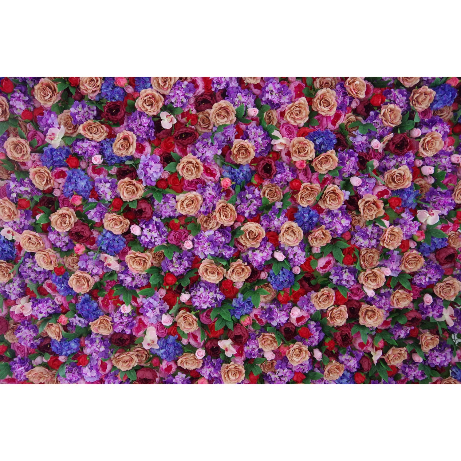 Valar Flowers Roll Up Stoff Künstliche gemischte Rose in hellem Lila und Bräunlichem Rosa, Dingley Flower Wall Hochzeits hintergrund, Blumen party Dekor, Event Photography-VF-066