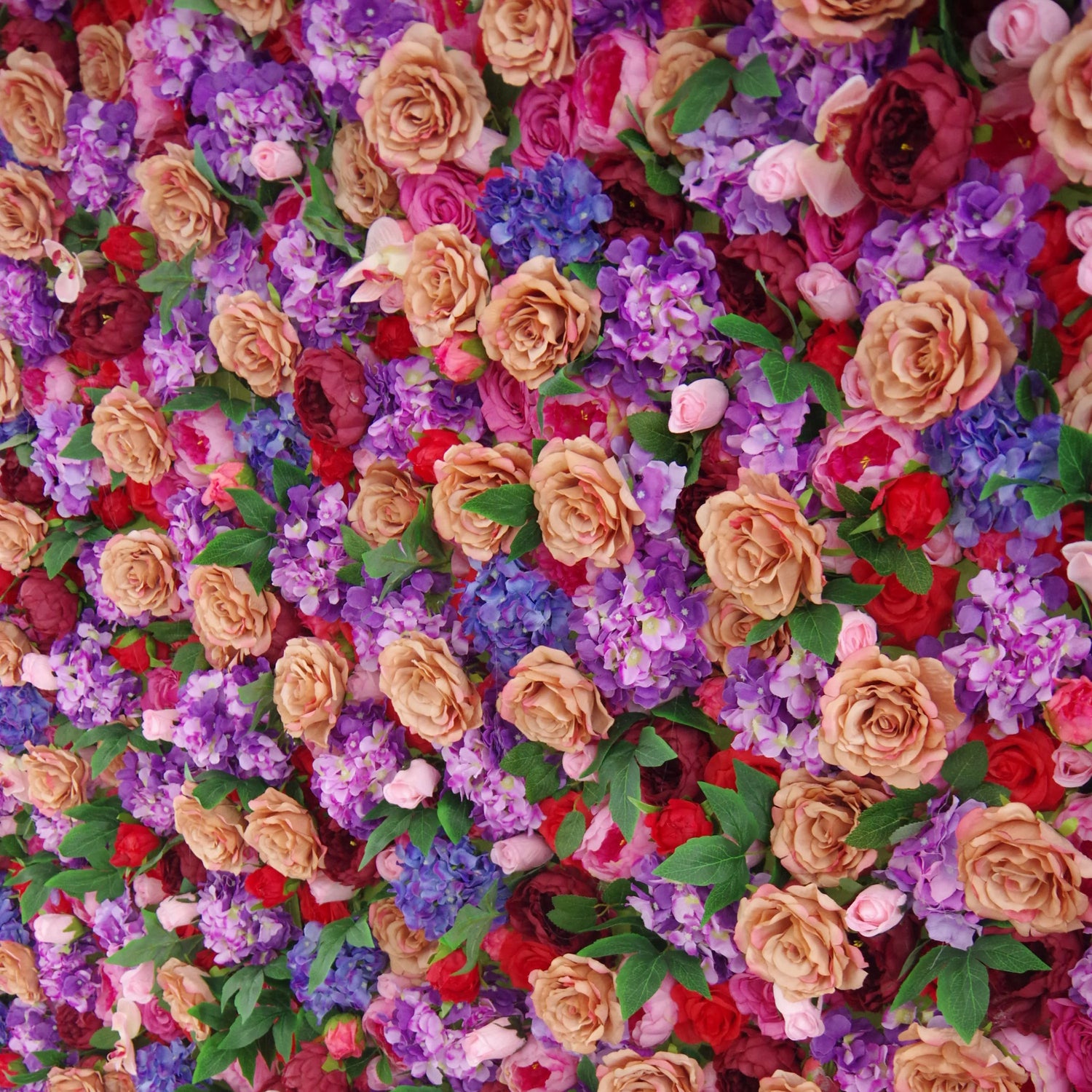 Valar Flowers Roll Up Stoff Künstliche gemischte Rose in hellem Lila und Bräunlichem Rosa, Dingley Flower Wall Hochzeits hintergrund, Blumen party Dekor, Event Photography-VF-066