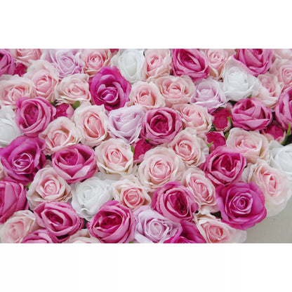 Valar Flores Roll Up Tecido Rosa Artificial Pérola e Rosa Floral Parede Wedding Backdrop, Decoração Floral Festa, Fotografia Evento-VF-073