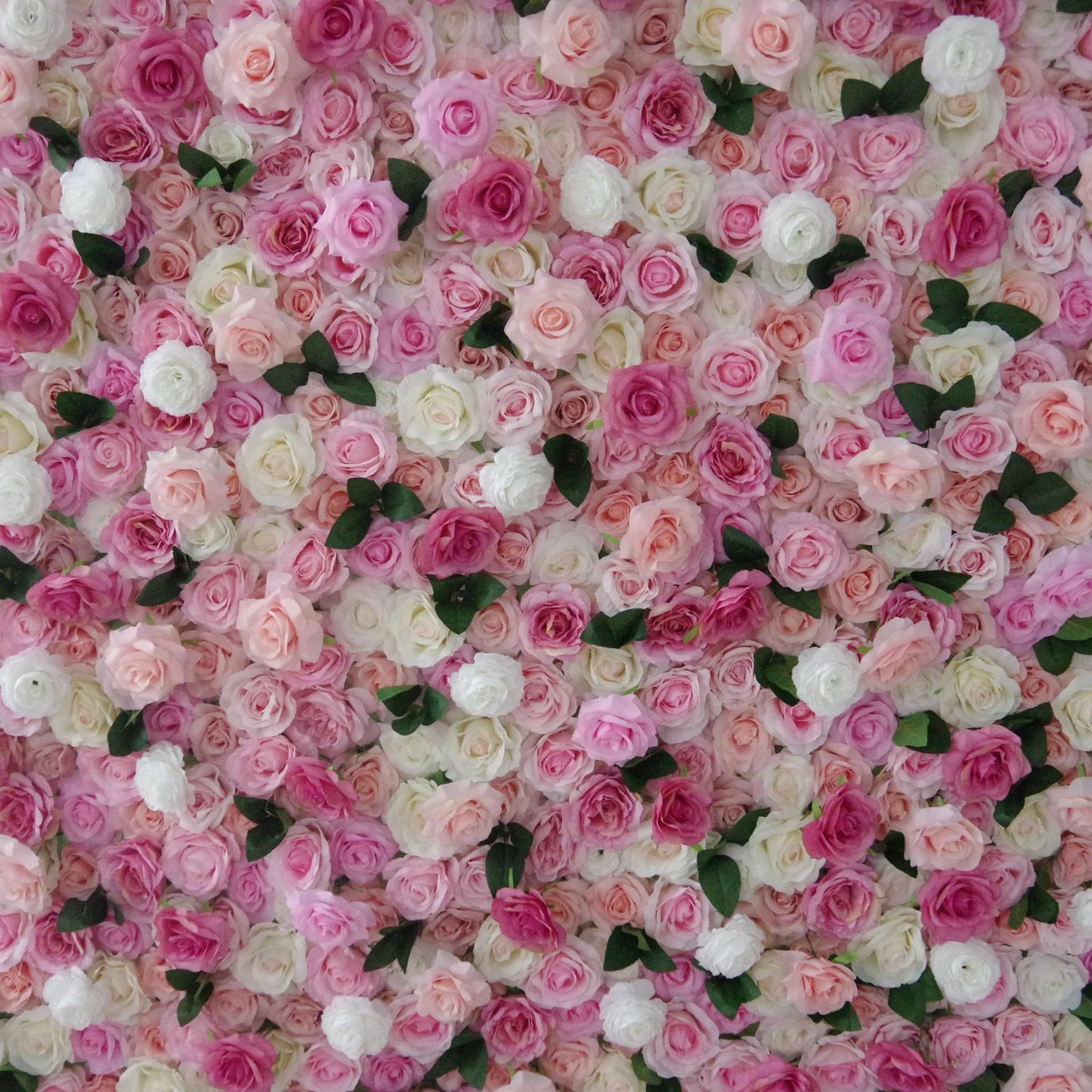 Valar Flowers Roll Up Fabric Artificial Mixed Pinky and White Floral Wall Wedding Backdrop, Floral Party Decor, Event Photography-VF-084