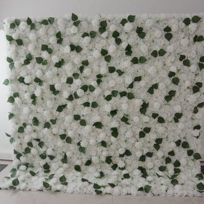 Valar Flores Enrolla Tela Artificial Blanco Y Verde Hojas De Pared De Boda Telón De Fondo, Decoración Floral De Fiesta, Fotografía De Eventos-VF-088