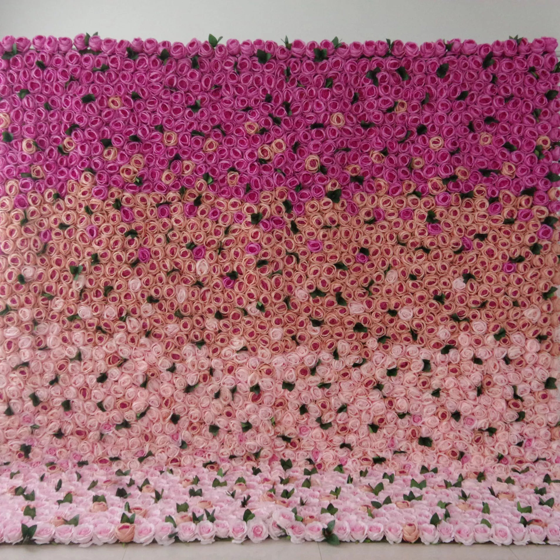 Valar Blumen Roll-up-Stoff künstliche Rampe lila zu rosa Wandhochzeitshintergrund, Blumen-Party-Dekor, Event-Fotografie-VF-087