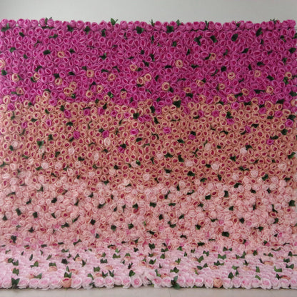 Valar Blumen Roll-up-Stoff künstliche Rampe lila zu rosa Wandhochzeitshintergrund, Blumen-Party-Dekor, Event-Fotografie-VF-087