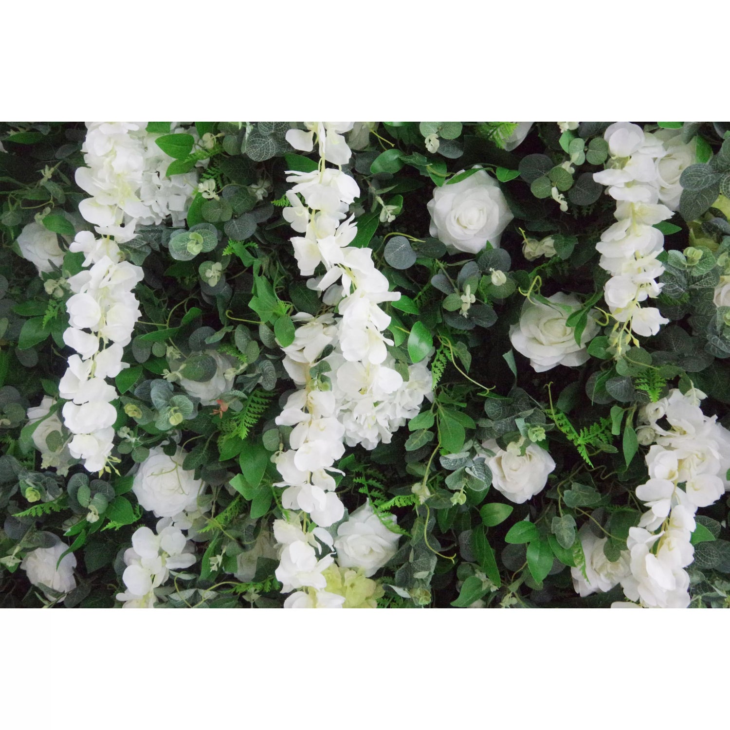 Valar fleurs retrousser tissu fleur blanche artificielle et feuilles vert vif Floral mur mariage toile de fond, décor Floral fête, Photography-VF-071 événement