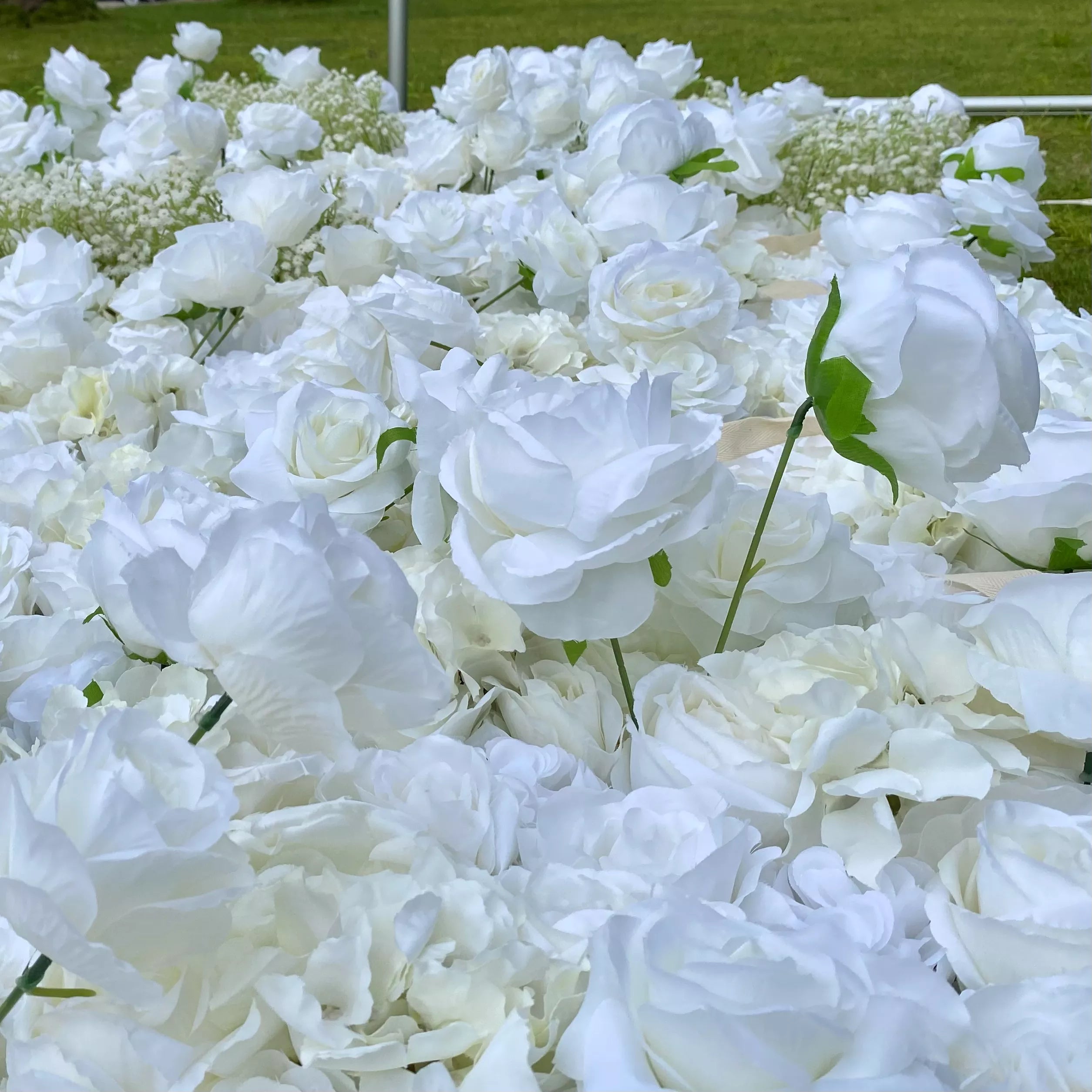 Artificial White Rose Flowers and white baby&
