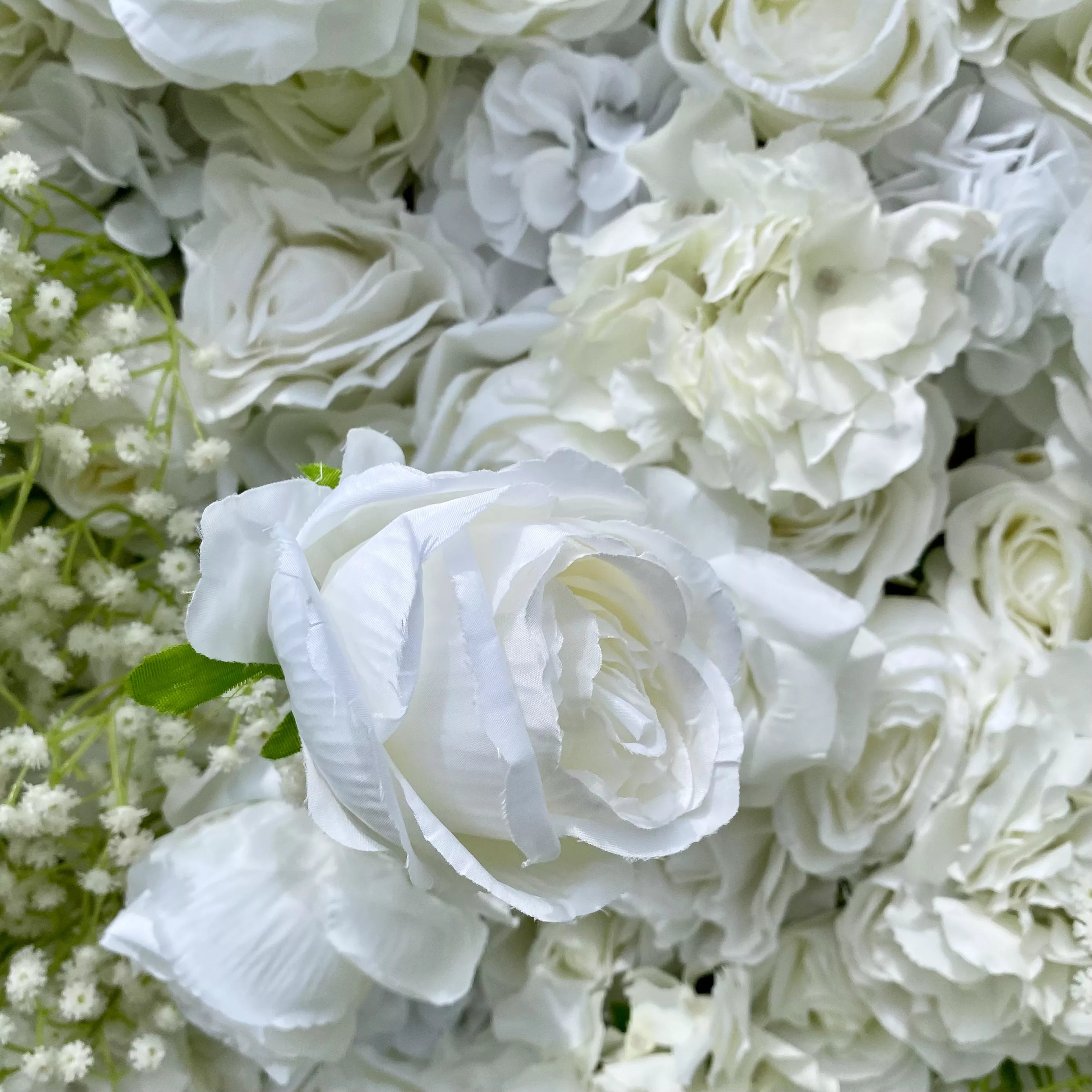 Elegante branco &amp; verde flor pano de fundo - Roll-Up parede de tecido - Decoração de festa nupcial - Celebração de locais de casamento Floral Wall-VF-340-2