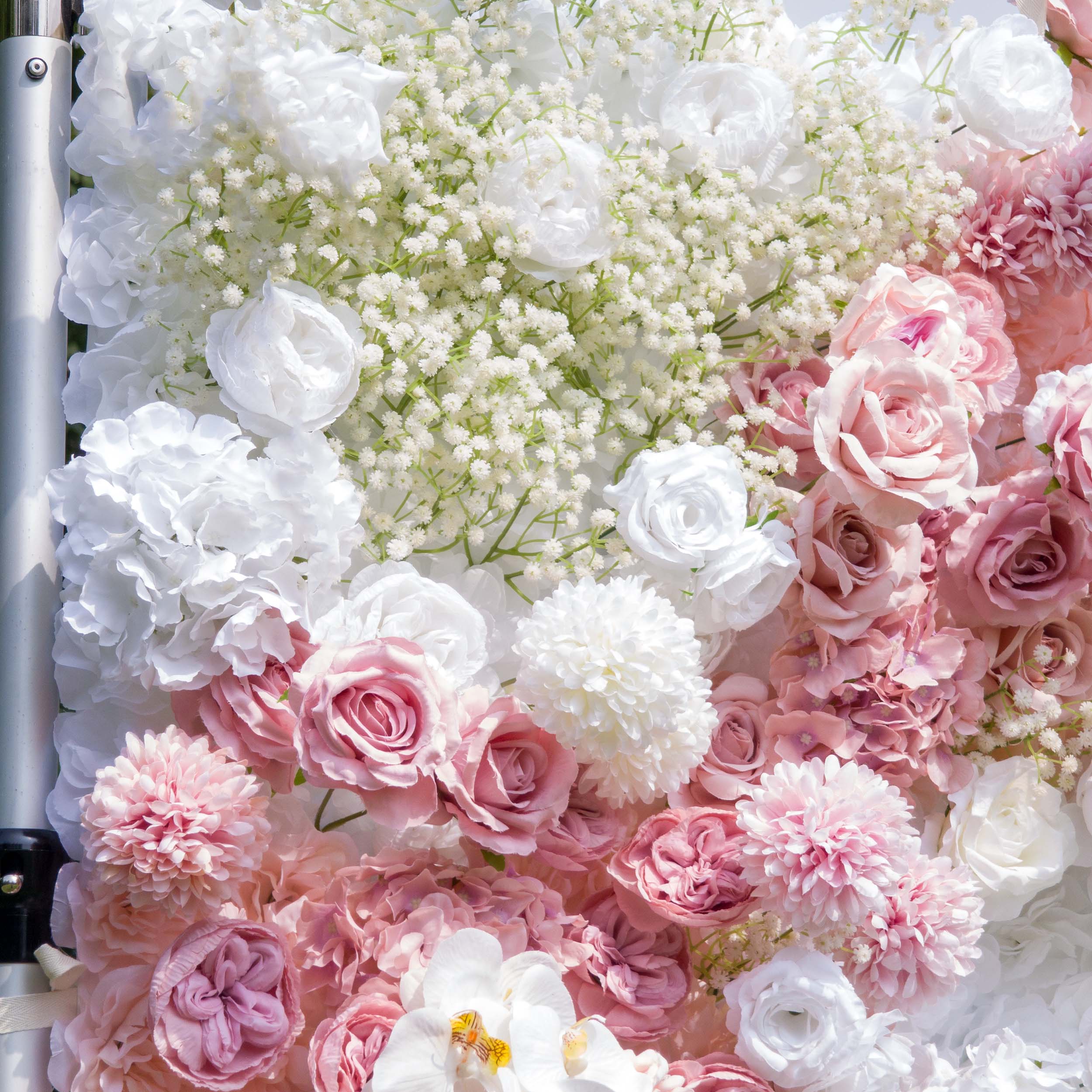 Valar flores roll up Telas flor artificial pared telón de fondo la boda, floral decoración del partido, evento Photography-VF-374