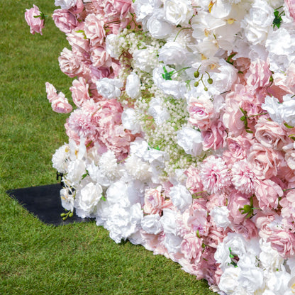 Valar flores roll up Telas flor artificial pared telón de fondo la boda, floral decoración del partido, evento Photography-VF-374