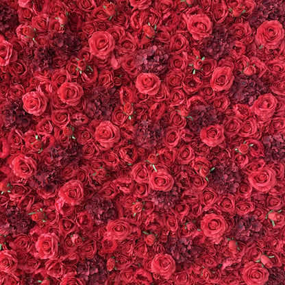 Valar Flowers Roll Up Fabric Artificial Flower Wall Wedding Backdrop, Floral Party Decor, Event Photography-VF-034