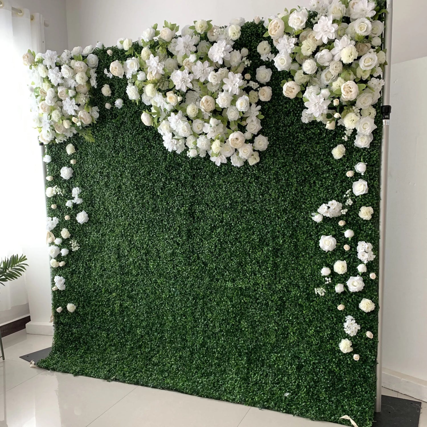 Valar Flowers Roll Up Fabric Artificial Flower Wall Wedding Backdrop, Floral Party Decor, Event Photography-VF-126