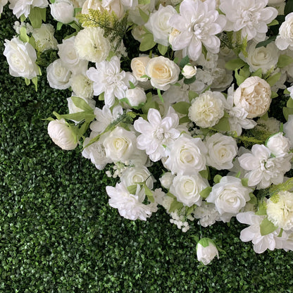 Valar Flowers Roll Up Fabric Artificial Flower Wall Wedding Backdrop, Floral Party Decor, Event Photography-VF-126